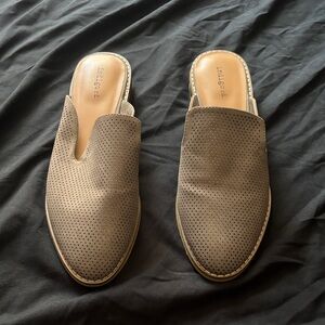 Massimo Dutti Perforated Tan Slip-On Loafers